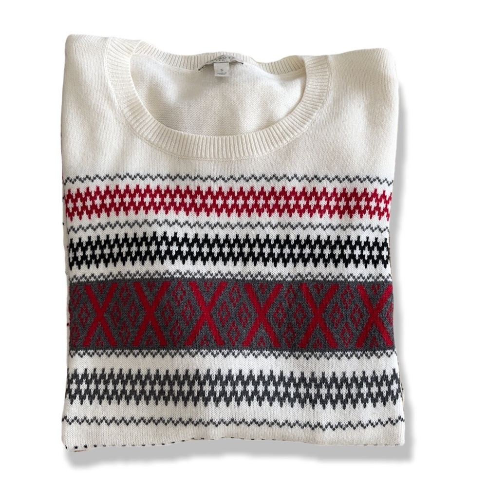 Talbots cotton pattern pullover sweater - Picture 6 of 10